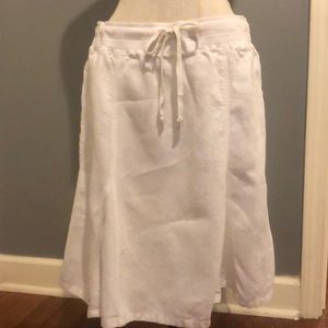 J.jill White linen skirt.